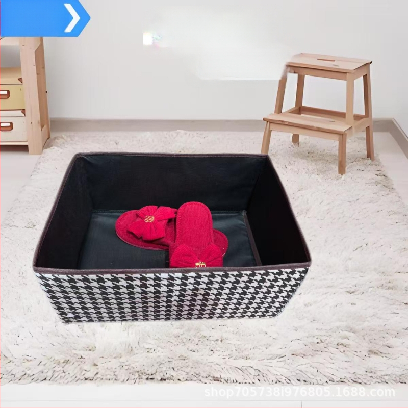 Gyorsan kézmosó ruhák háztartási összecsukható tárolódoboz szekrény tároló burkolat tárolódoboz Houndstooth ruhatároló doboz