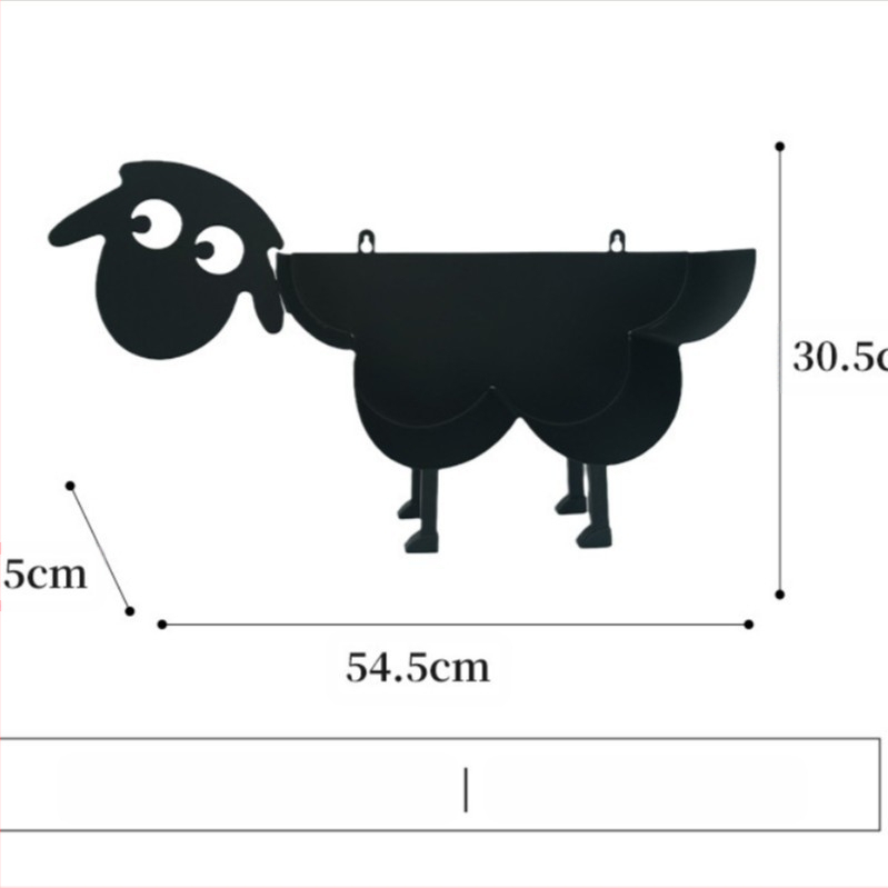 Šiaurės šalių karšto popieriaus ritinėlių laikiklis, didmeninis metalinis geležinis stalinis servetėlių laikiklis, kūrybingas, didelės akies avių laikymo stovo dekoravimas