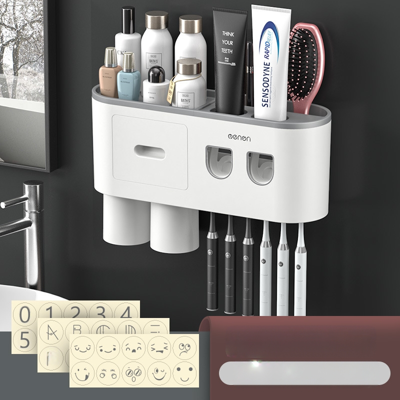 Hambaharja hoiuriiul Hambaharja tass Kurgulahtis Seinale kinnitatav tualett Mittelööv seinale kinnitatav Internetikuulus hoiukarp Hambapastaülikond