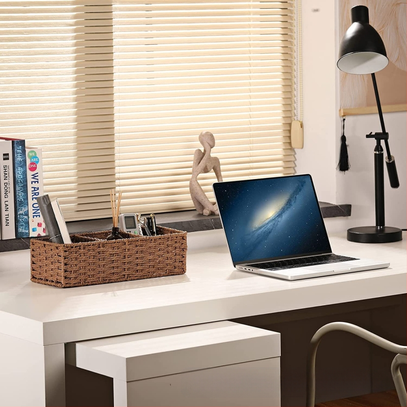 Pintas laikymo krepšelis, laikymo dėžutė raktams, užkandžių laikymo dėžutė, seklus padėklas, kosmetinis popierius, virvės laikymo krepšelis su trimis skyriais