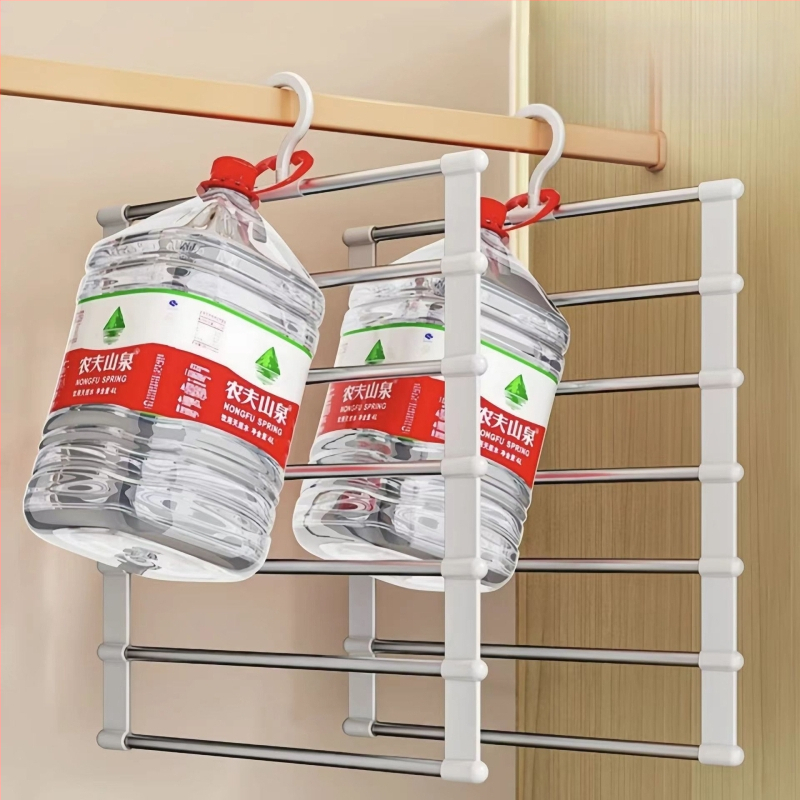 Daugiasluoksnė daugiafunkcinė kelnių lentyna namams, neslystanti besiūlė kelnių pakaba, specialus sulankstomas daiktų laikymo organizatorius