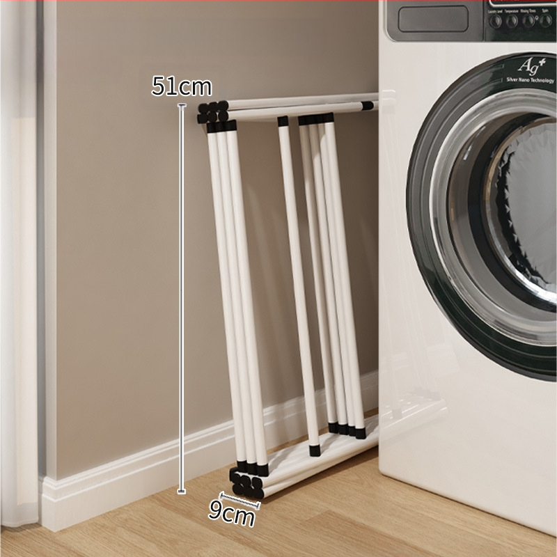 Erkélyes paplanszárító állvány Összecsukható, visszahúzható beltéri állvány Ruhaszárító állvány Padlón álló, összecsukható háztartási törölközőtartó