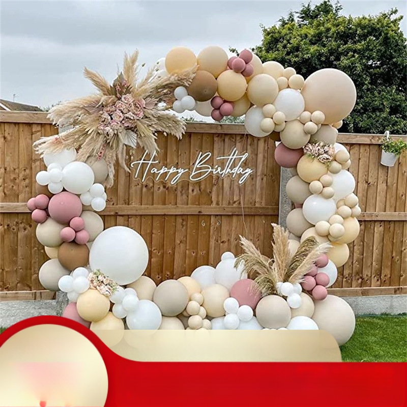 Nahavärvi õhupallide komplekt, risti äärega, vanikuga, kaarega, vintage roosa kreemjas, beebiduši sünnipäevapidu