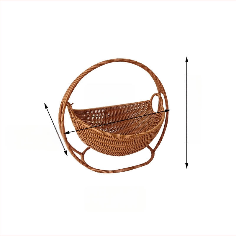 Rotangist häll hoiukorv suupiste magustoidu puuviljataldrik puuviljakorv laua teelaua hoiukorv