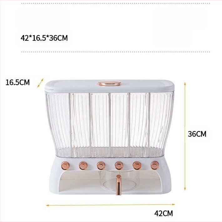 Virtuvės laikymo dėžė javams, dalijamieji stovai ryžių kibirams, maistinio lygio buitiniai klasifikuoti atskiri sandėliavimo kibirai, sandarūs