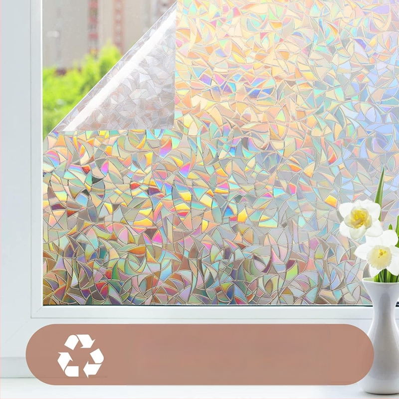3D-laser päikesekaitseklaasist kleebis PVC-Ameerika klaasist kleebis vannitoa piilumisvastane klaaskile elektrostaatiline aknapaber