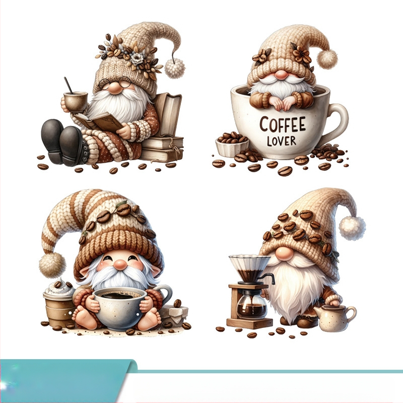 Kavos Kalėdų Senelio dekoratyvinis lipdukas Vaikų kambario spintelės dekoratyvinis lipdukas Vonios kambario tualeto uždangalo sienos lipdukas 36019