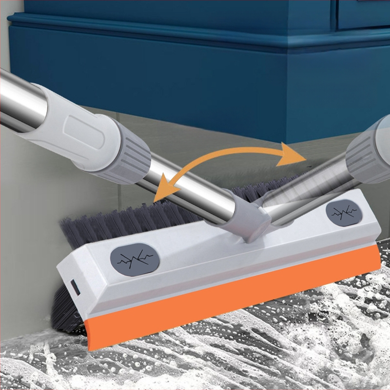 Perie de podea pentru cusături, perie de podea pentru baie, spălare pereți, curățare gresie, mâner lung, perie de podea pentru baie, fără unghi mort