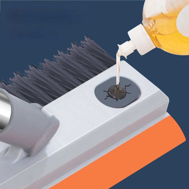 Perie de podea pentru cusături, perie de podea pentru baie, spălare pereți, curățare gresie, mâner lung, perie de podea pentru baie, fără unghi mort