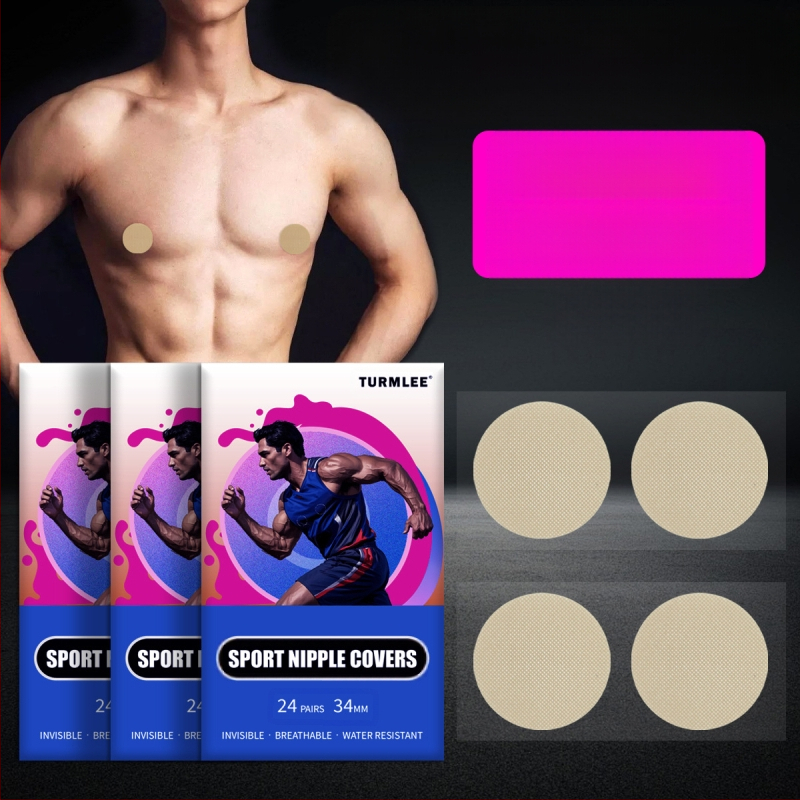 Meditsiiniline mittetundlik ühekordne nibukleebis poistele, nähtamatu maratonispordi hõõrdumisvastane meeste rinnakleebis