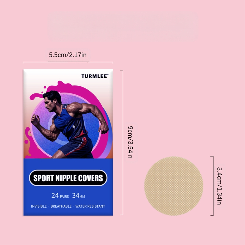 Meditsiiniline mittetundlik ühekordne nibukleebis poistele, nähtamatu maratonispordi hõõrdumisvastane meeste rinnakleebis