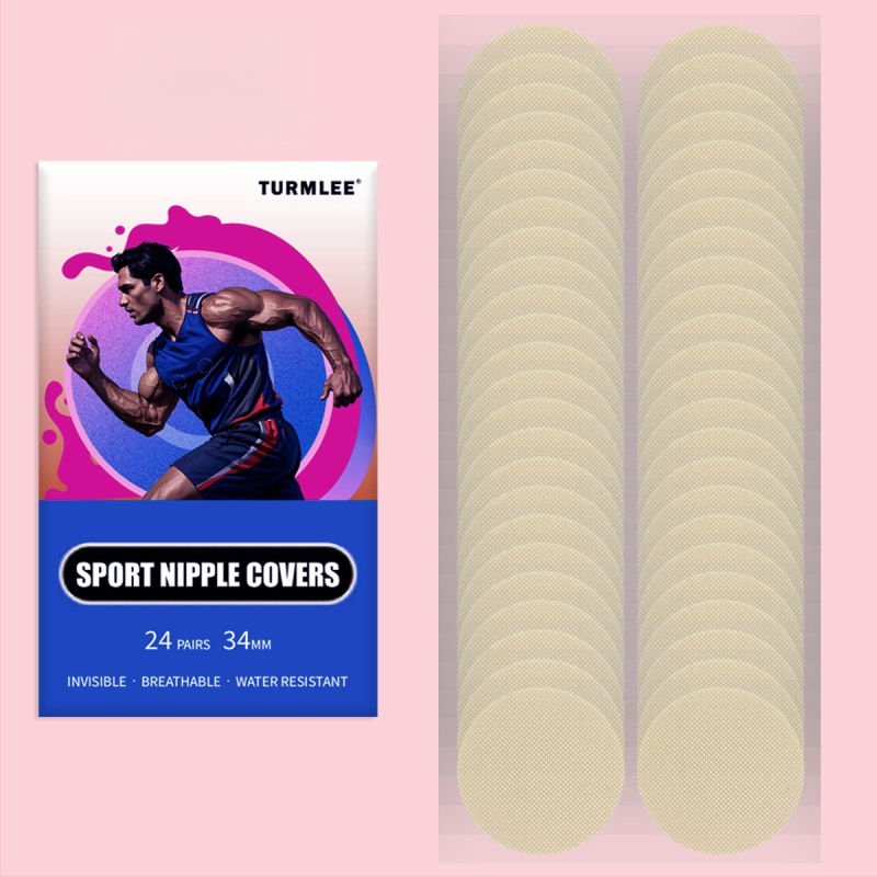 Meditsiiniline mittetundlik ühekordne nibukleebis poistele, nähtamatu maratonispordi hõõrdumisvastane meeste rinnakleebis