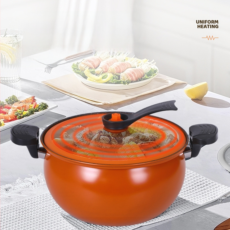 Háztartási multifunkcionális nagy kapacitású konyhai leveses edény ajándék tapadásmentes edény nagy hasú tökfőző zsír mikronyomású főzőedény