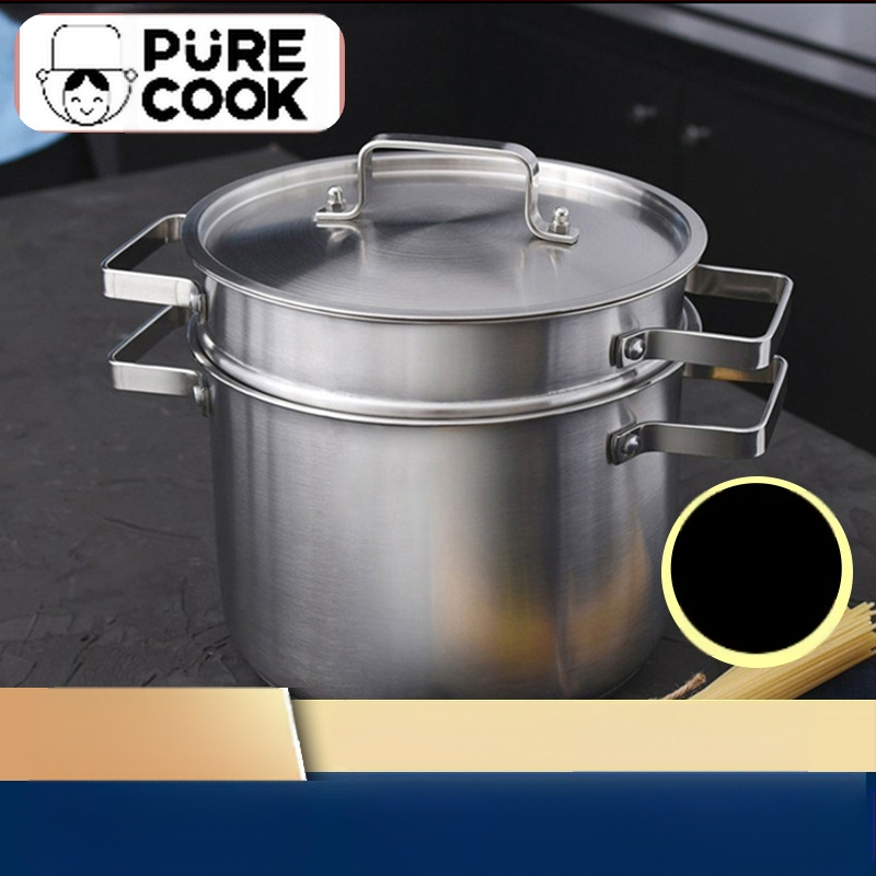 Piiriülene paksendatud multifunktsionaalne roostevabast terasest pastapott blanšeeritud veega praetud riisipott katmata supipott universaalne pliit
