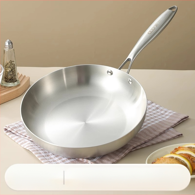 Spot Cross-Border 304 roostevabast terasest kolmekihiline terasest praepann induktsioonpliidil gaasipliit universaalne katmata praepann wok