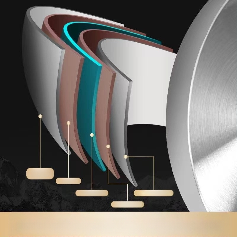 Spot Cross-Border 304 roostevabast terasest kolmekihiline terasest praepann induktsioonpliidil gaasipliit universaalne katmata praepann wok