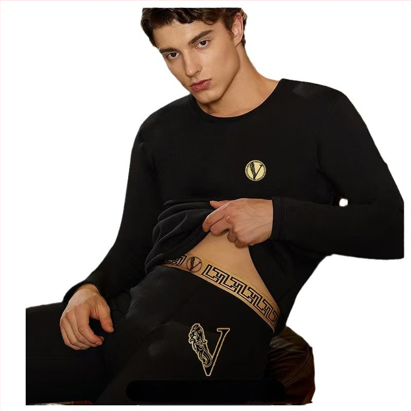 Luksuslik meeste sügis-talvine termopesukomplekt, õhuke alussärk, fliisvoodriga ja paksendatud, kitsa lõikega talveks