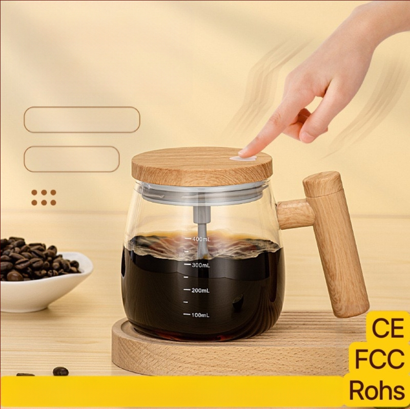 Elektrinis maišymo puodelis, stiklinis purtyklės puodelis, automatinis maišymo puodelis, kavos pieno miltelių maišymas vienu spustelėjimu, maistinė dovana