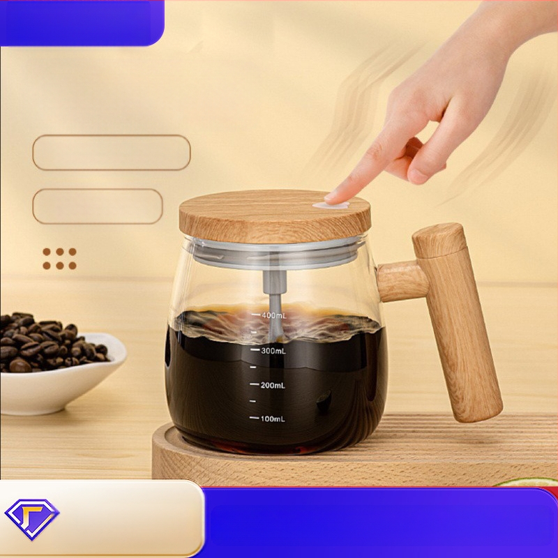 Elektrinis maišymo puodelis, stiklinis purtyklės puodelis, automatinis maišymo puodelis, kavos pieno miltelių maišymas vienu spustelėjimu, maistinė dovana