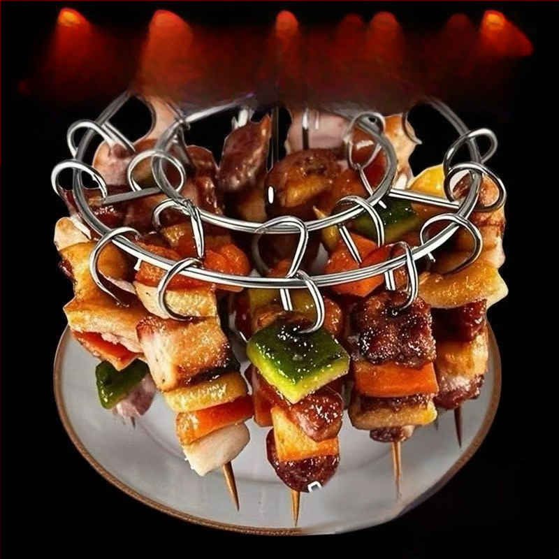 Grilli 36 varrast uue õhufritüüri, spetsiaalse grilliresti ja ümmarguse rippuva varrasterestiga koduköögiks ja õues kasutamiseks