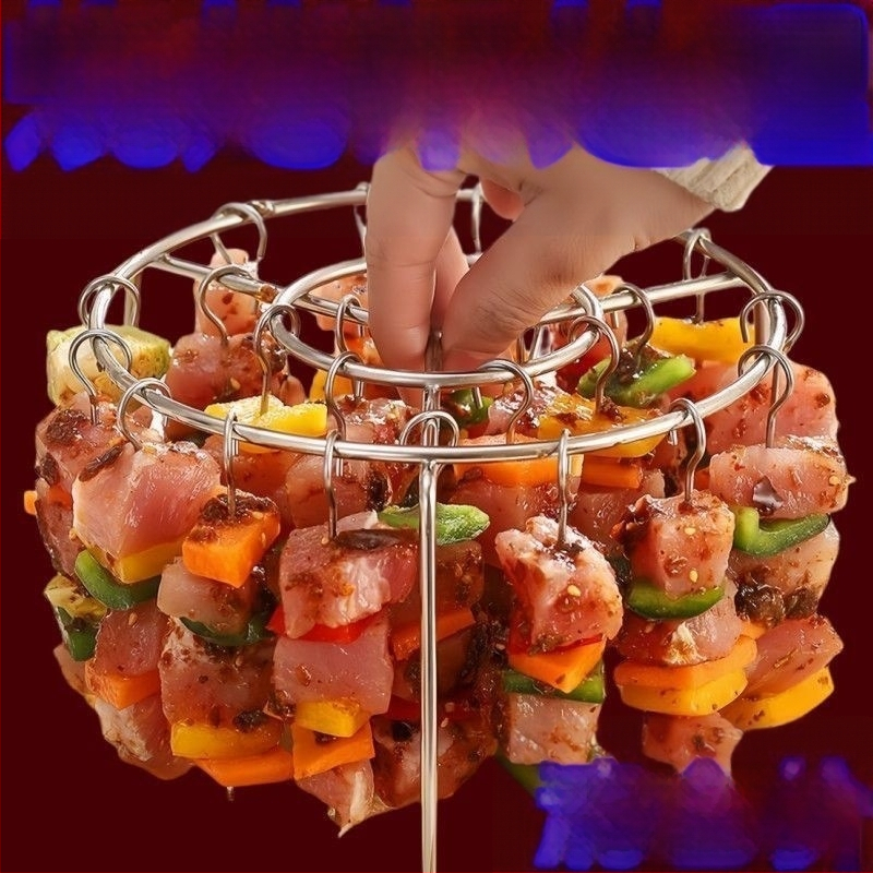 Grilli 36 varrast uue õhufritüüri, spetsiaalse grilliresti ja ümmarguse rippuva varrasterestiga koduköögiks ja õues kasutamiseks