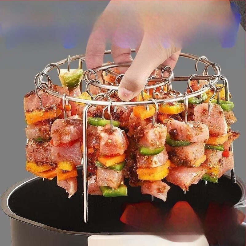 Grilli 36 varrast uue õhufritüüri, spetsiaalse grilliresti ja ümmarguse rippuva varrasterestiga koduköögiks ja õues kasutamiseks