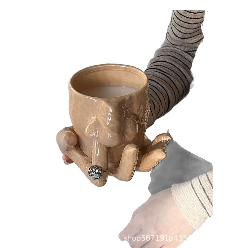 Cană ceramică creativă, personalizată și interesantă pentru scobitul nasului, cadouri de ziua de naștere pentru prietenii care păcălesc, cană de casă, ceașcă de cafea