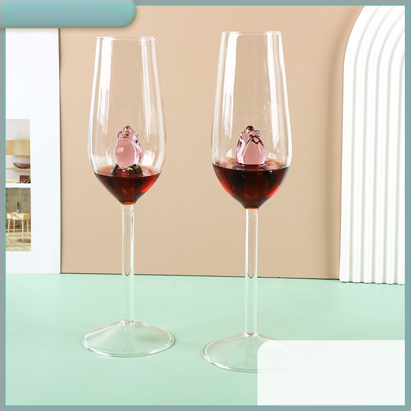 Populiari taurė, rožių gėlių kokteilio taurė, kūrybinė taurė, specialus kokteilis, raudonojo vyno taurė, šampano taurė