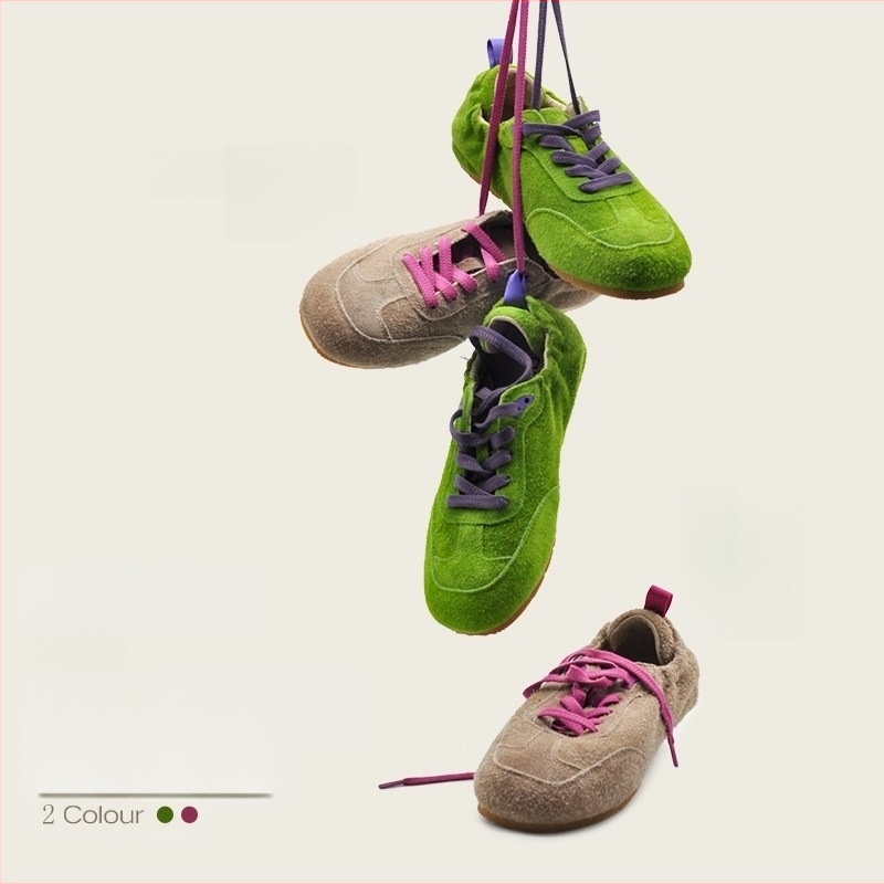 Lan Guan puha bőr aranyos német edzőcipő zöld Birkenstock cipő alkalmi lélegző sportcipők 2025 új lapos talpú Forrest Gump cipő