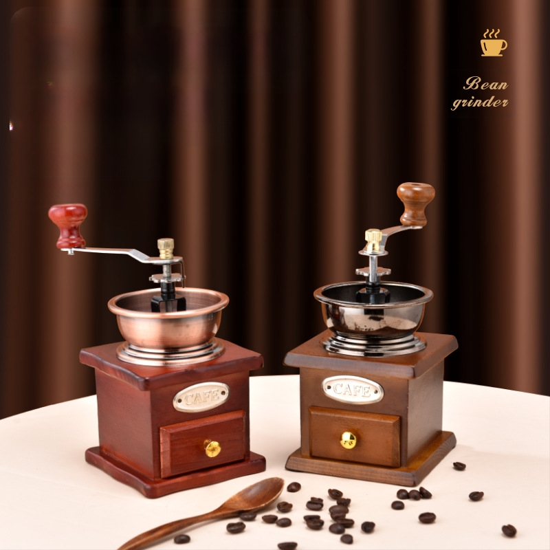 Piiriülene käsitsi väntatav kohviveski Retro miniveski kohviveski kuuma kohviku kaunistuste jaoks