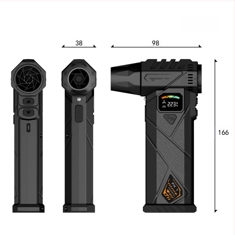 130 000-оборотен високоскоростен безчетков мотор, насилствен турбо вентилатор, фабрично директно издухване, интегрирано трансгранично експлозивно FX1