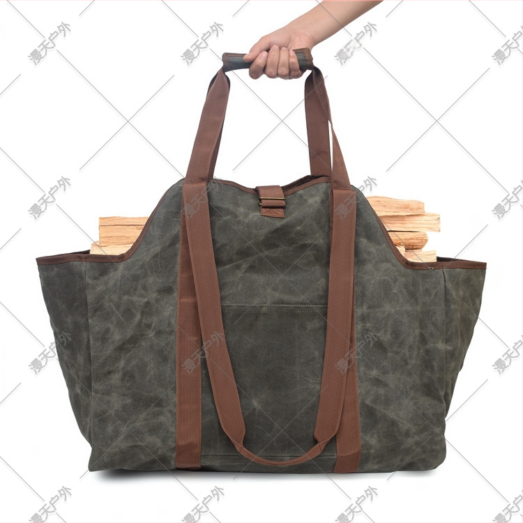 Kogu taevas välistingimustes kasutatav suure mahutavusega vahatatud veekindel lõuendist metsaraiekott märgvahaga puidu küttepuude hoiukott viimistluskott