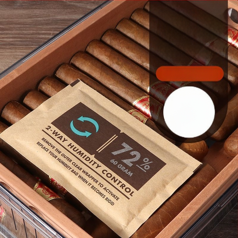 Vislabāk pārdotais ārzemju mitrinošais maisiņš, vienkārša mitrumizturīga un pastāvīga mitruma cigāru tabakas lapa, kompakta un pārnēsājama pavadošā soma dāvanai