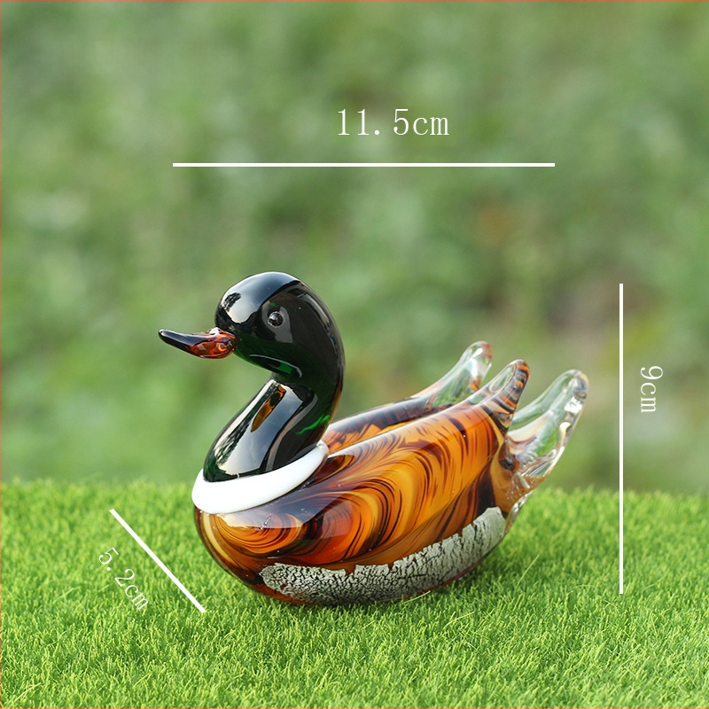 Διασυνοριακές Γυάλινες Χειροτεχνίες Σαλόνι Επιφάνεια Εργασίας Γυαλί Zibo Boshan Mandarin Πάπια Στολίδια Ζώο Πουλί Ζεύγος Διακόσμησης Δώρου