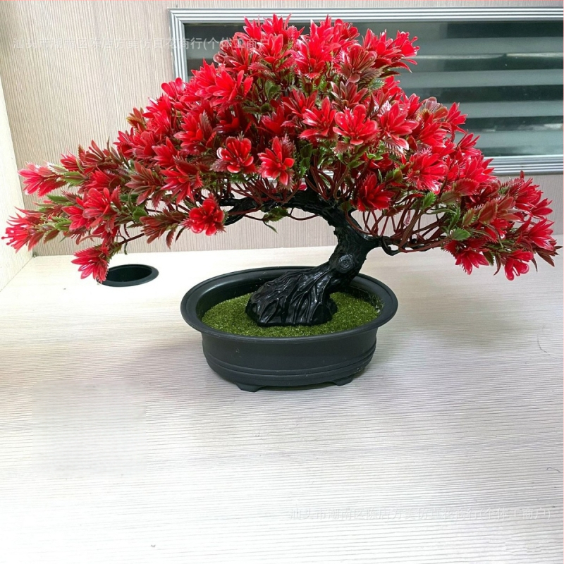 Prekogranična simulacija ružine trave, dobrodošlica, biljka bora, lonca, unutarnja zelena biljka, bonsai, stolni lažni cvijet, ukrasi za dom