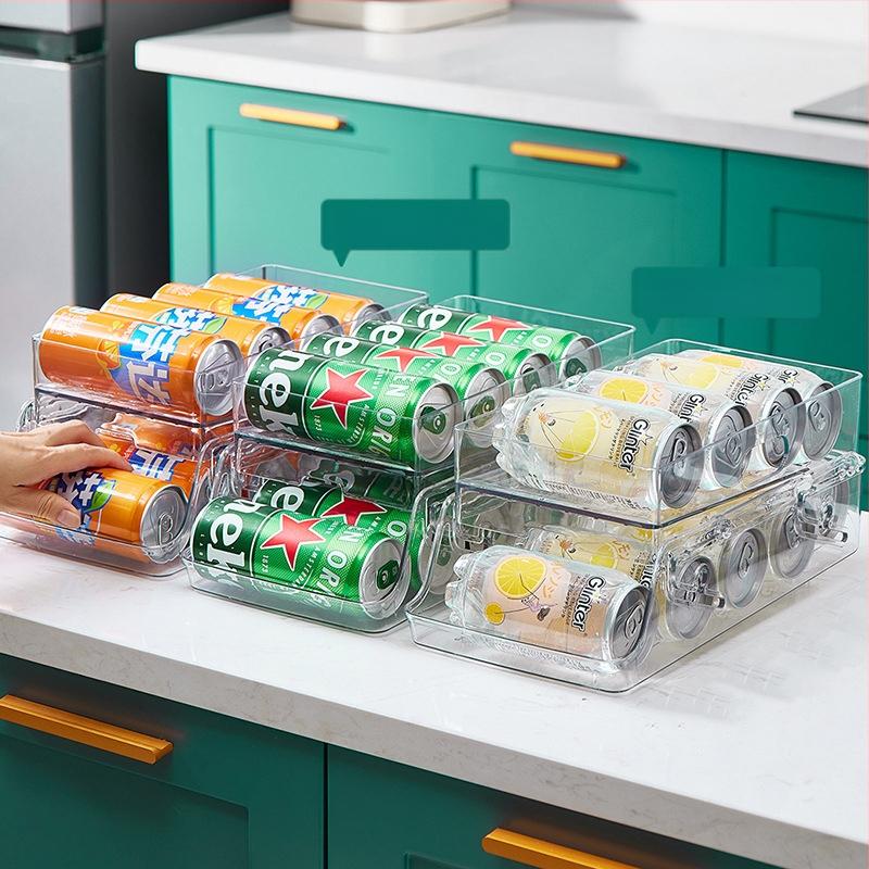 Dvisluoksnė reguliuojama naminių gyvūnėlių gėrimų laikymo dėžė šaldytuvui, stumdoma, riedanti, maisto virtuvė, plastikinė, šviežumą išlaikanti, sulankstoma saugykla