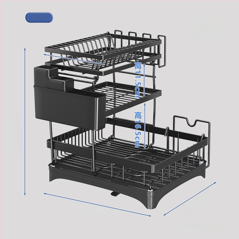 Amazoni eripakkumine: täiustatud suure mahutavusega köögi äravoolukauss ja nõudepesuriiul, kauss ja söögipulgad, nuga ja kahvel, veetass, õhtusöögitaldrikute hoiuriiul, veejuhend