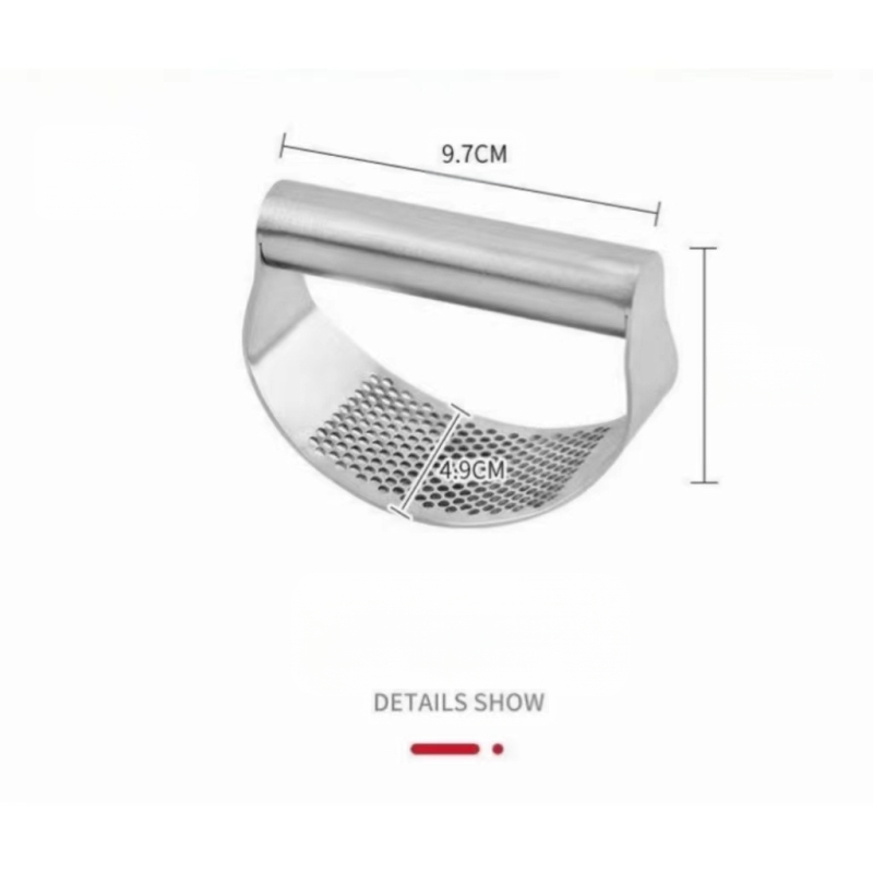 Gamintojas sandėlyje česnakų presas nerūdijančio plieno žiedinis rankinis česnakų presas česnakų presas lankinis česnakų presas