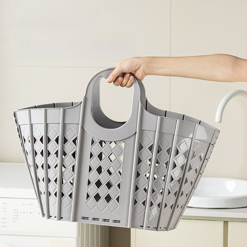 Coș pliabil pentru haine murdare, coș de depozitare din plastic pentru haine murdare de uz casnic, capacitate mare, coș gol pentru haine murdare, coș de baie în stil japonez