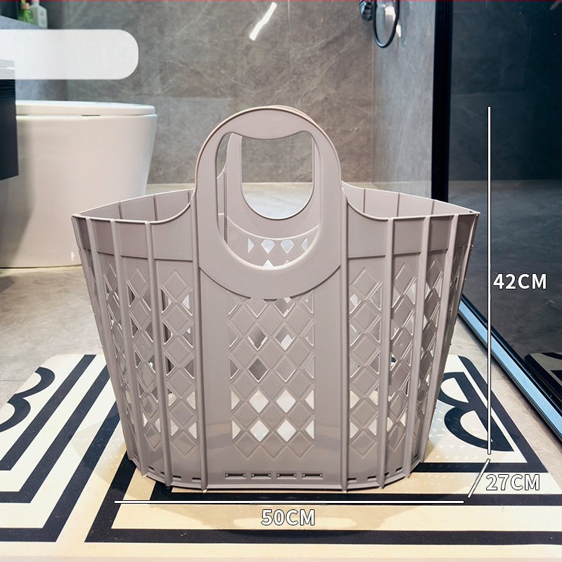 Sulankstomas nešvarių drabužių krepšelis Buitiniai nešvarūs drabužiai Plastikinis laikymo krepšys Didelės talpos tuščiaviduris nešvarių drabužių krepšys Japoniško stiliaus vonios kambario vonios krepšys