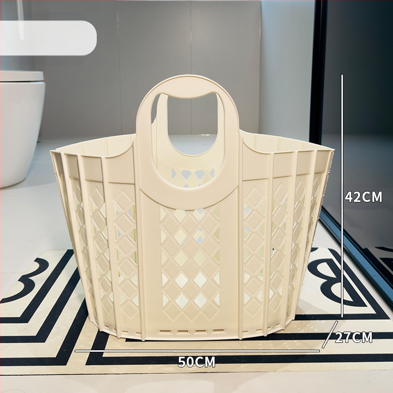 Sulankstomas nešvarių drabužių krepšelis Buitiniai nešvarūs drabužiai Plastikinis laikymo krepšys Didelės talpos tuščiaviduris nešvarių drabužių krepšys Japoniško stiliaus vonios kambario vonios krepšys