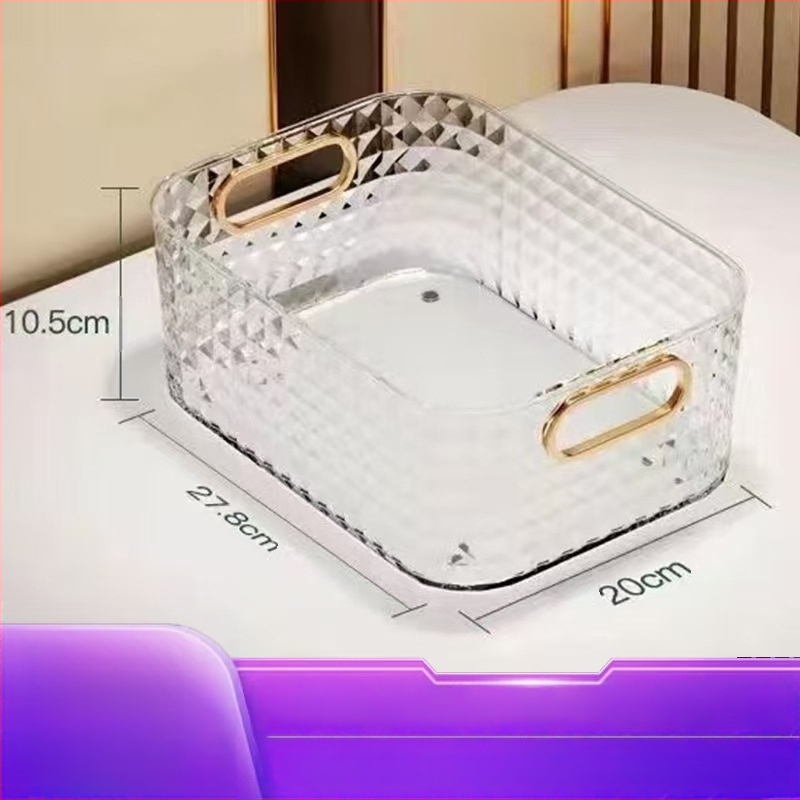 Prabangios, šviesios, prabangios, deimantinio rašto, akrilinės, didelės talpos, daiktadėžės, miegamojo, veido kaukės, kosmetikos laikymo lentynėlė