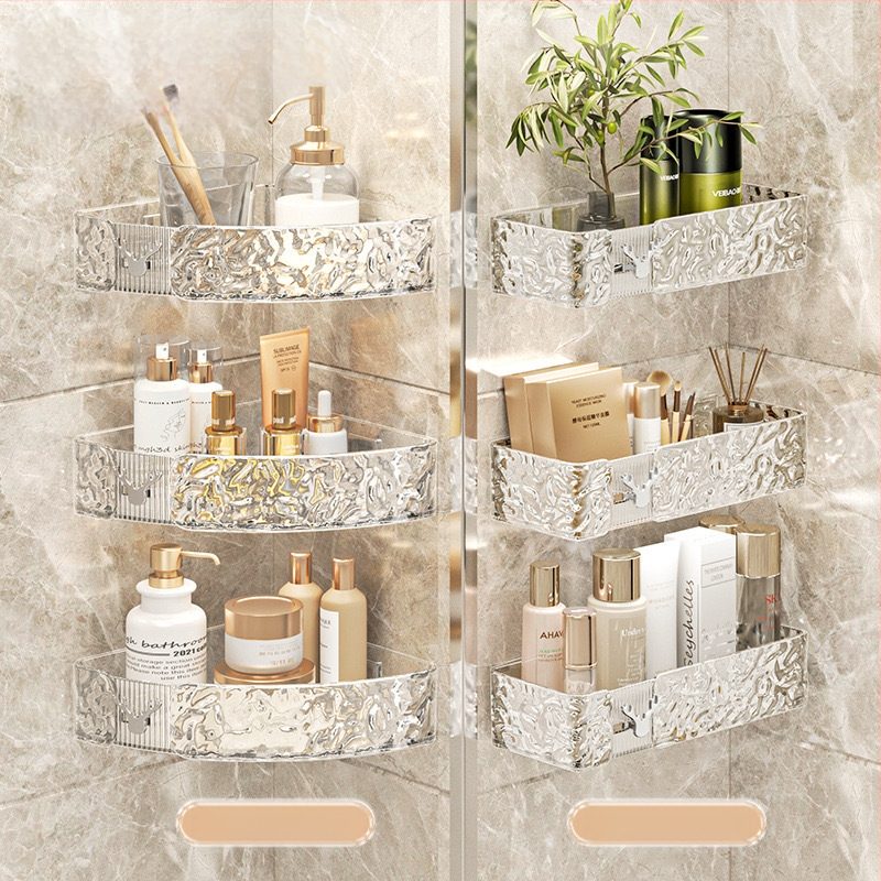 Lengvas prabangus vandens gofruotojo kartono laikymo stovas su ledynų raštu vonios kambariui ir virtuvei, didelės spalvos, sustorinta sieninė pakabinama apdailos laikymo dėžė