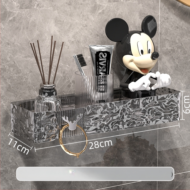 Lengvas prabangus vandens gofruotojo kartono laikymo stovas su ledynų raštu vonios kambariui ir virtuvei, didelės spalvos, sustorinta sieninė pakabinama apdailos laikymo dėžė