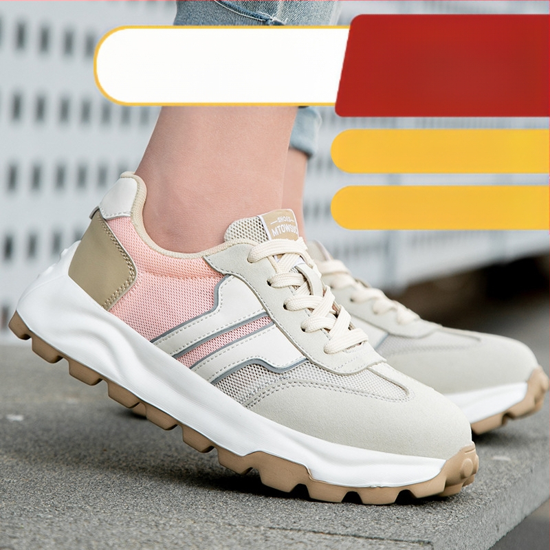 Nauji moteriški darbo apsaugos batai, moteriški smūgiams atsparūs, pradūrimams atsparūs, lengvi, minkšto dugno darbo batai, plieniniai noseliai, kvėpuojantys, mažo dydžio apsauginiai batai