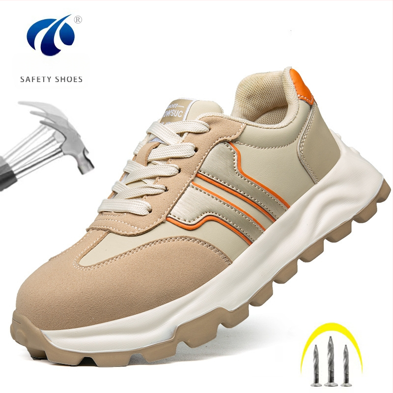 Nauji moteriški darbo apsaugos batai, moteriški smūgiams atsparūs, pradūrimams atsparūs, lengvi, minkšto dugno darbo batai, plieniniai noseliai, kvėpuojantys, mažo dydžio apsauginiai batai