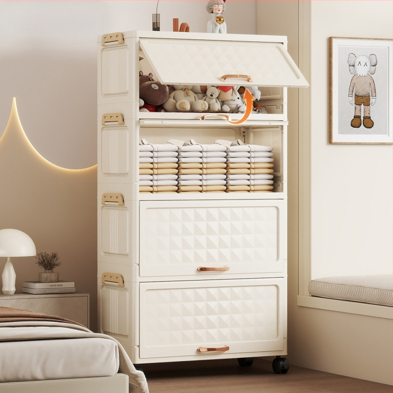 Elutoa mänguasjade suupistete põrandal seisev hoiuriiul ühiselamu paksendatud hoiukapp lihtne hoiuraam ratastega kombineeritud hoiukapp