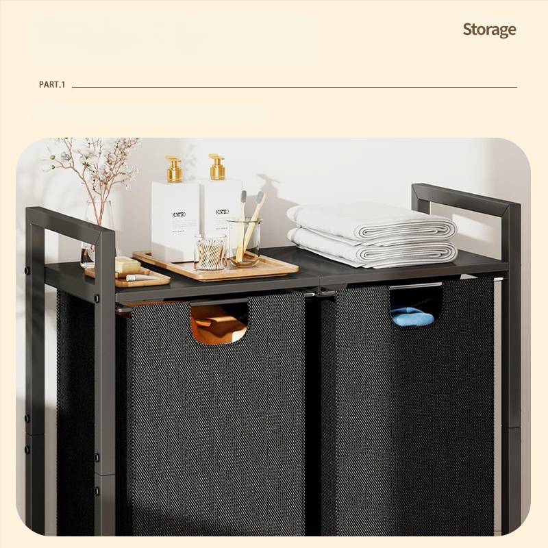 Multifunktsionaalne suur pesukorv majapidamise rauast toru määrdunud riiete korv pesuruumi riiul suur hoiustusriidekorv hoiustuskorv