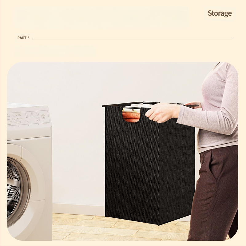 Multifunktsionaalne suur pesukorv majapidamise rauast toru määrdunud riiete korv pesuruumi riiul suur hoiustusriidekorv hoiustuskorv
