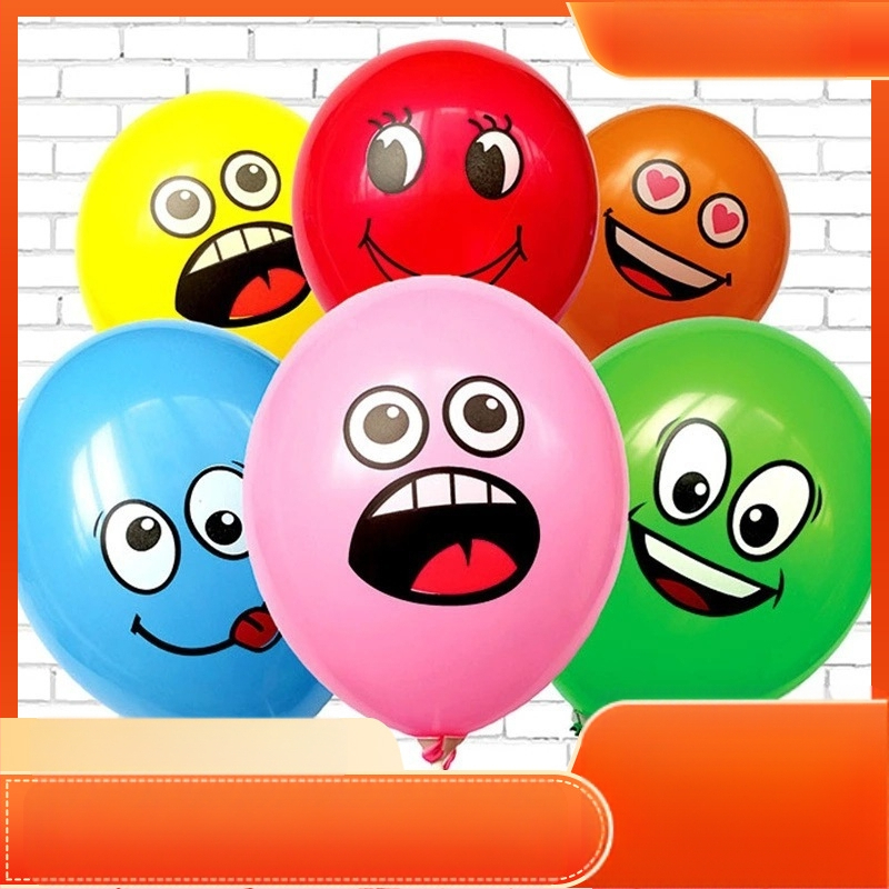 Kollane väljendusballoon paksendatud ümmargune väljenduskott õhupalli maasse lükkamiseks 12-tolline lateksballoon laste mänguasjade tootjate hulgimüük